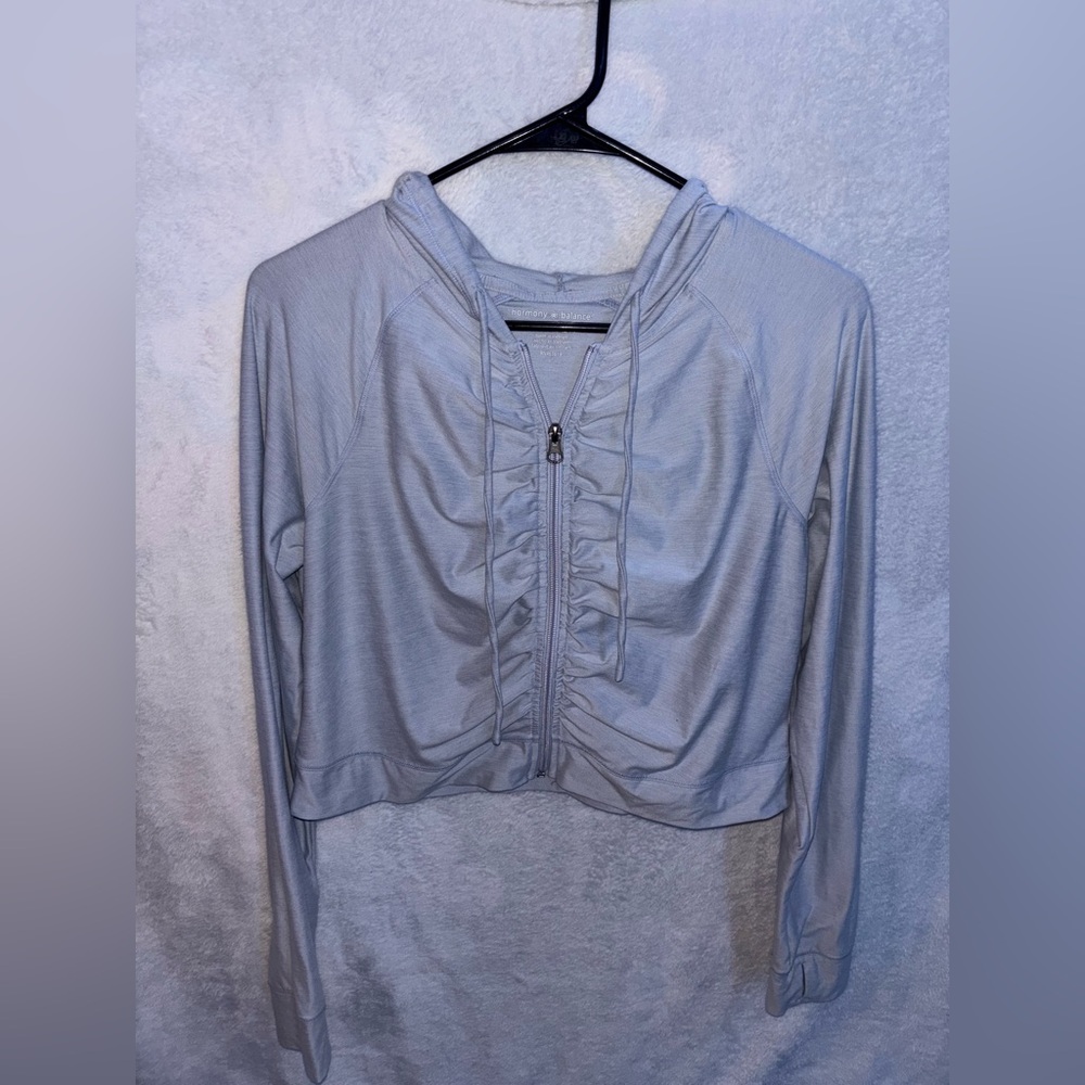 Women's Purple-ish Gray Hooded Sweatshirt